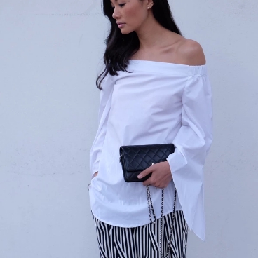 Hello Parry Fallon Longline Off Shoulder Shirt