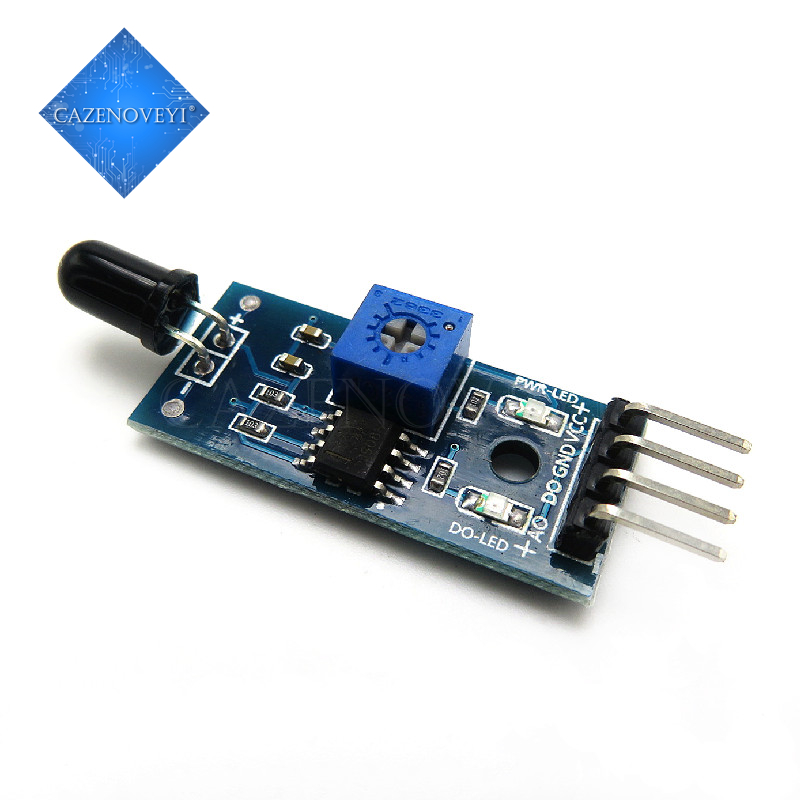 1pc / Lot Lm393 Modul Sensor Detektor Api Inframerah 4 Pin Untuk Arduino Diy