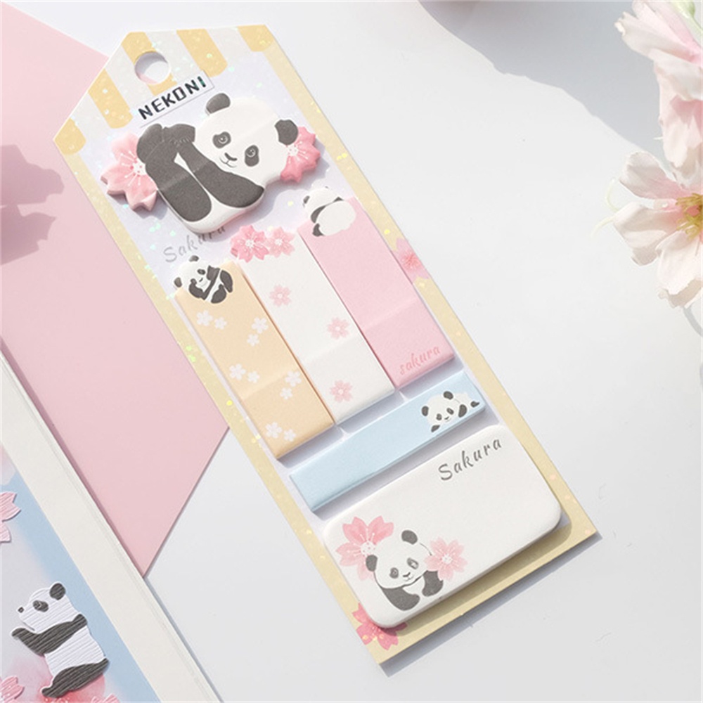 ELEGANT Cute Message Notes Penguin Post Book Marker Sticky Note Students Stationery Office Planner Sticker School Supplies Cat Panda School Paper Writing Pads