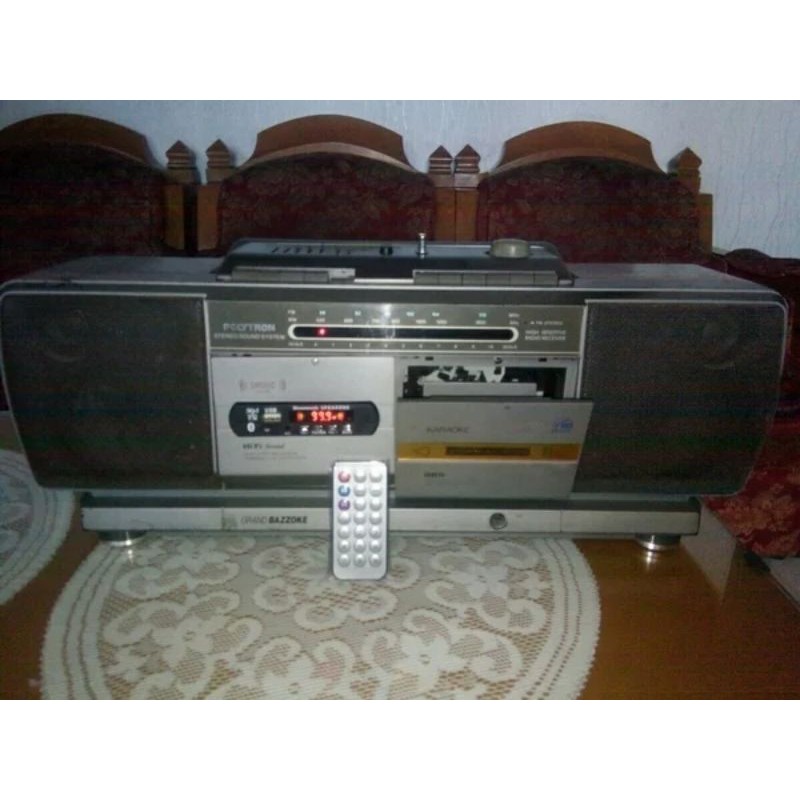 Tape radio lawas jadul normal Polytron Grand Bazooke Boombox PSC 37D modif modul bluetooth mp3
