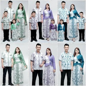 Pabrik Baju Batik ZOYA DAUN Gamis Kemeja Couple Pria Wanita Anak Keluarga Seragam Kondangan