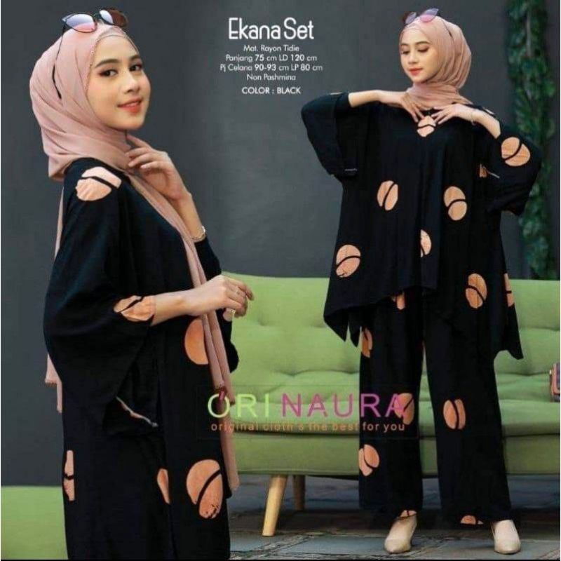 [COD] ORI NAURA SET ELKANA TIEDYE RAYON SETELAN CP WAKA MOTIF