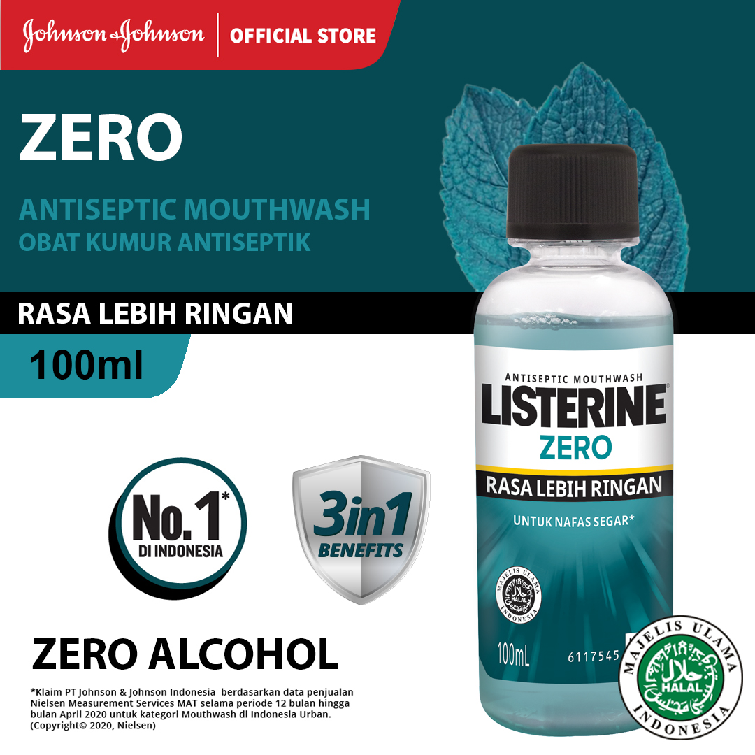 LISTERINE COOL MINT ZERO Antiseptic Mouthwash / Obat Kumur Antiseptik