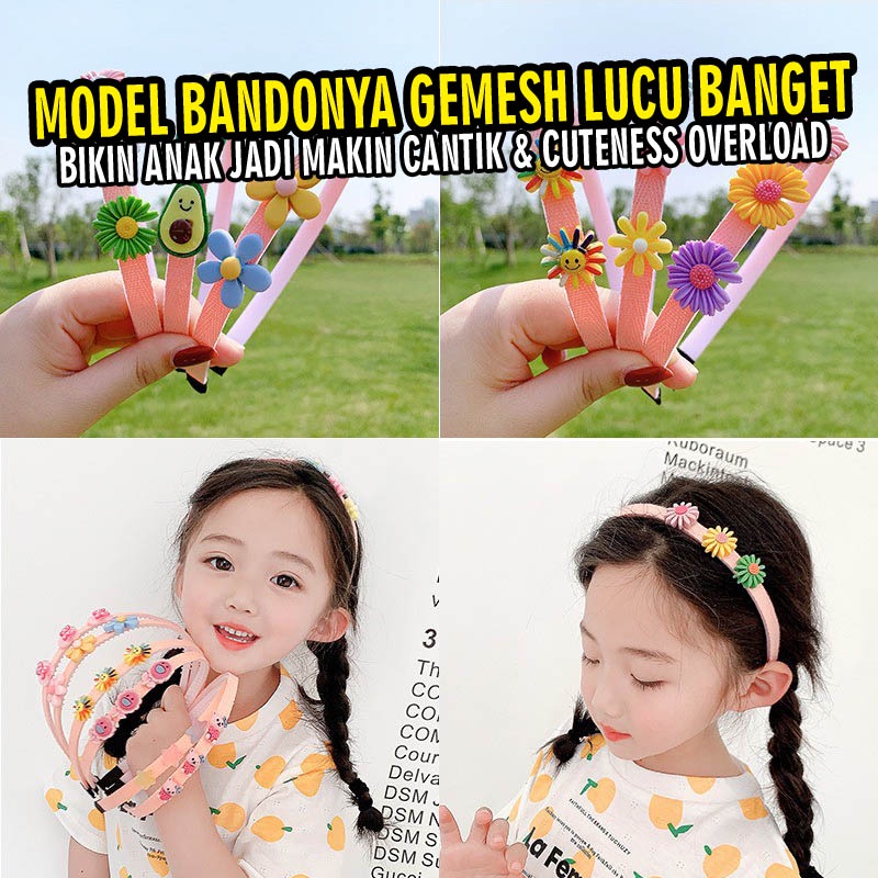 Bando anak perempuan minimalis simple dan cantik motif lucu