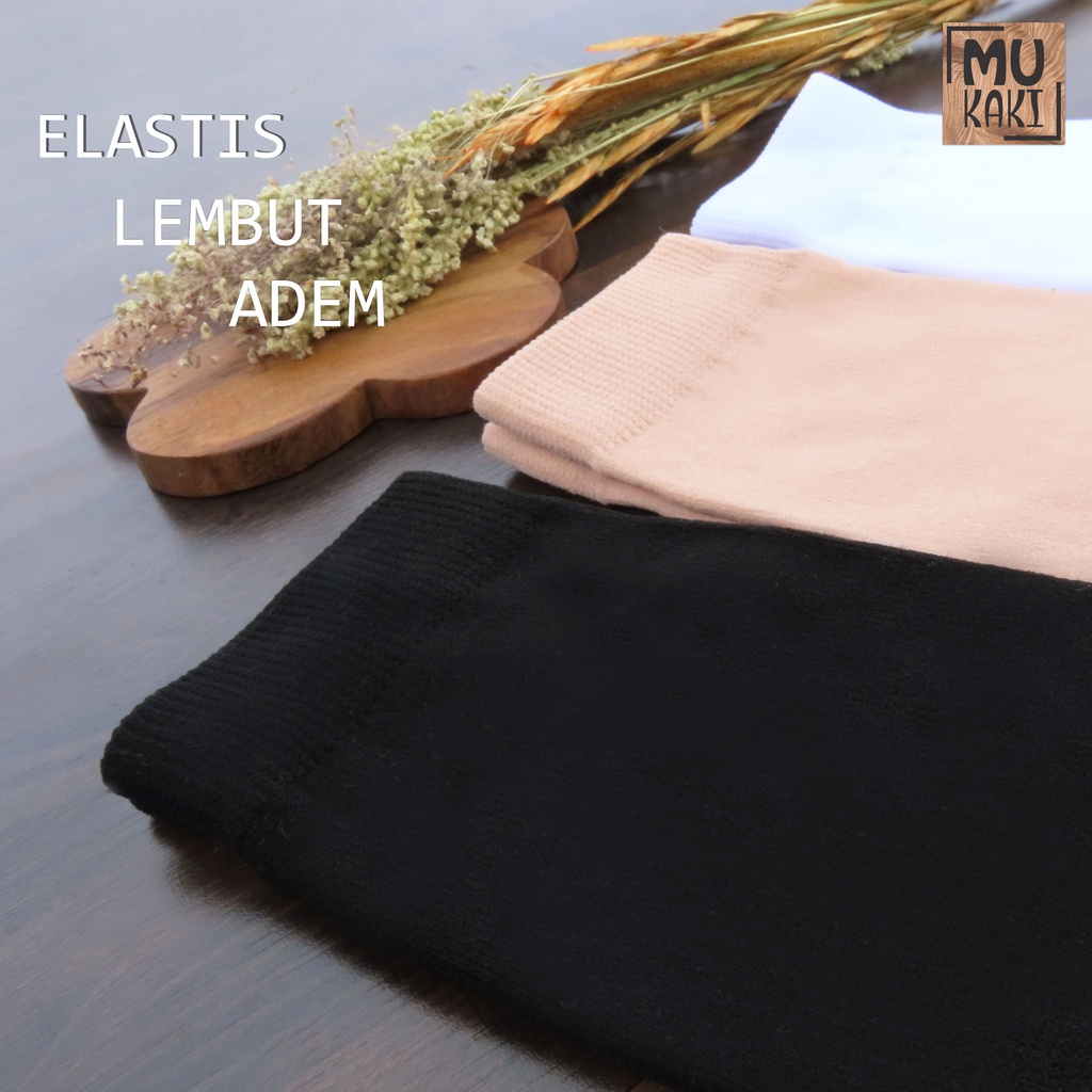 Kaos Kaki Jempol Polos Basic Nylon Premium Mukaki Ukuran L