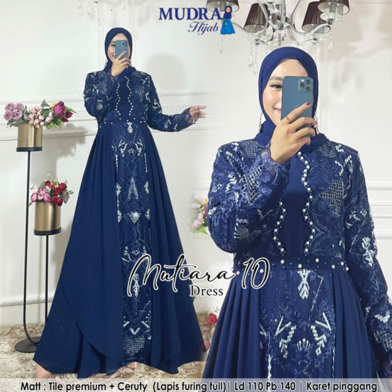 HPS Store - Mudra Dress gamis broklat mutiara 10 | Dress | Pakaian Muslim | Gamis | Muslimah Outfit 