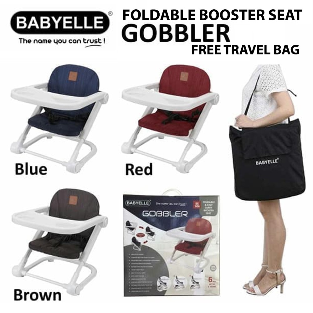 Booster Seat BabyElle Gobbler 906 Foldable Free Travel Bag 