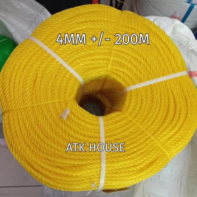 

TALI TAMBANG PLASTIK 4MM +-200M/TALI PENGIKAT/TALI PLASTIK/TAMBANG 4MM