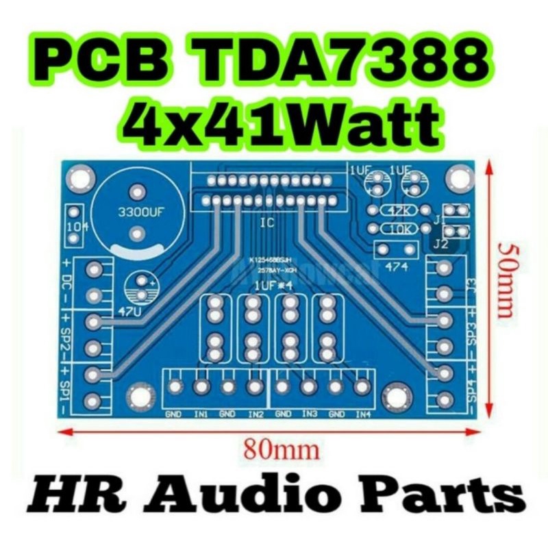 PCB TDA7388 4x41Watt Power Amplifier 4 Channel 41W BTL