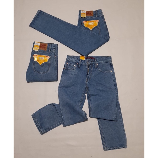 Celana Jeans Levi's 505 Biru Muda Standard Reguler Celana Jeans Reguler/Brand.Storee28