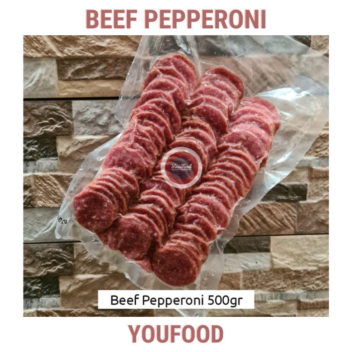 

Daging Sapi PEPPERONI - Premium / Pepperoni Sapi Asap Premium 500 Gr