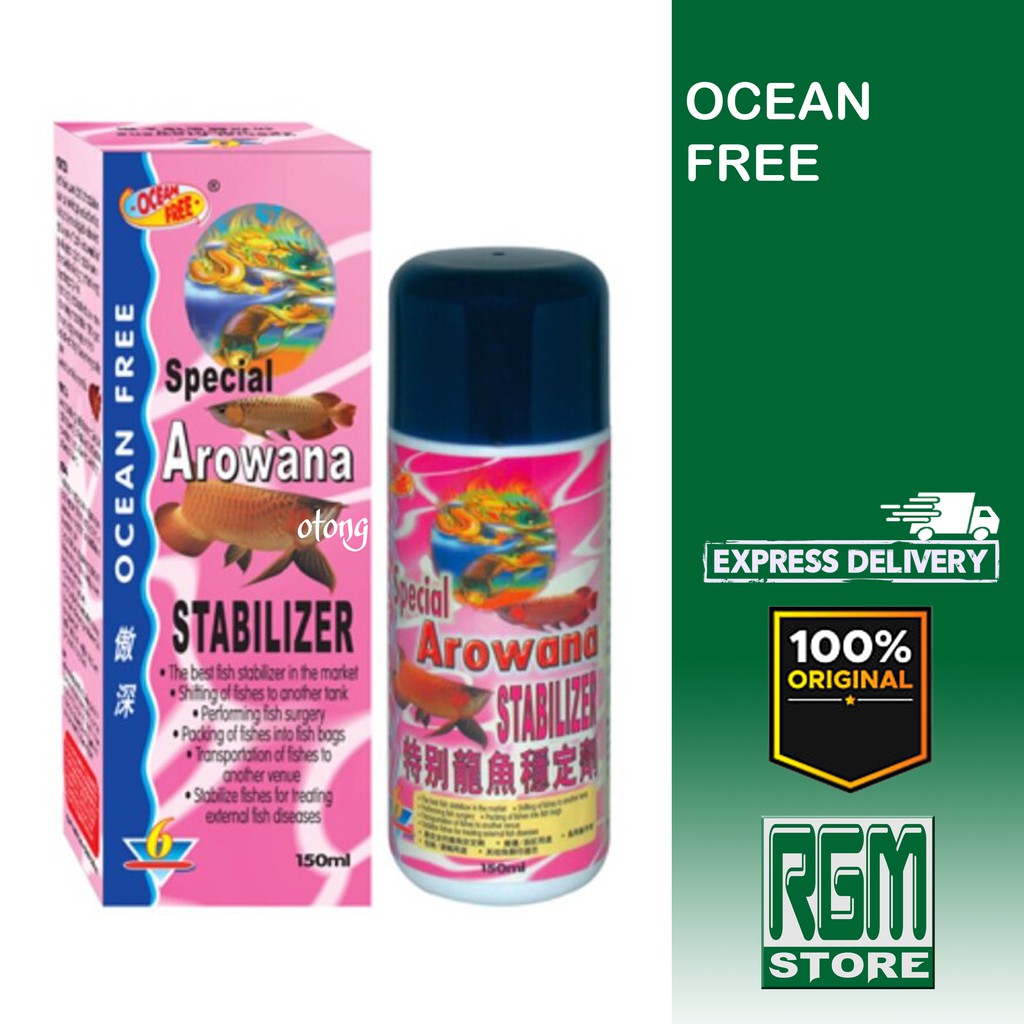 OCEAN FREE OBAT IKAN PENENANG AROWANA STABILIZER AQUARIUM KOLAM