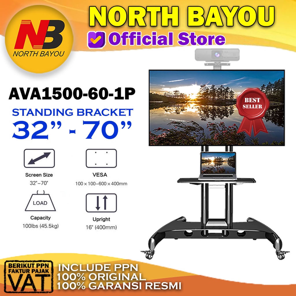 AVA1500 NB AVA 1500 STANDING BRACKET RODA TROLLEY NORTH BAYOU AVA1500 BREKET KAKI RODA BRACKET NB
