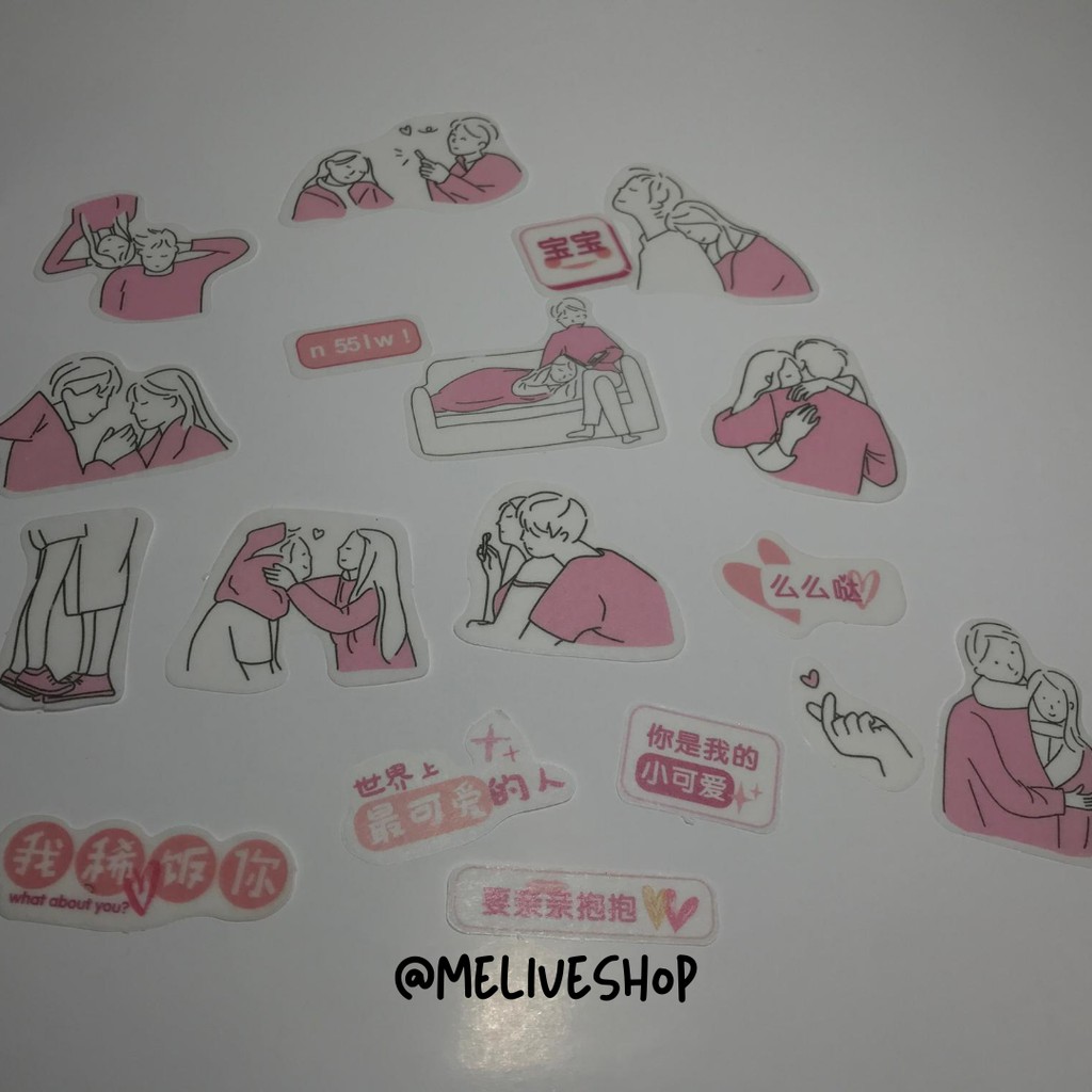 

Lovely Couple Deco Stickers Diary Journal