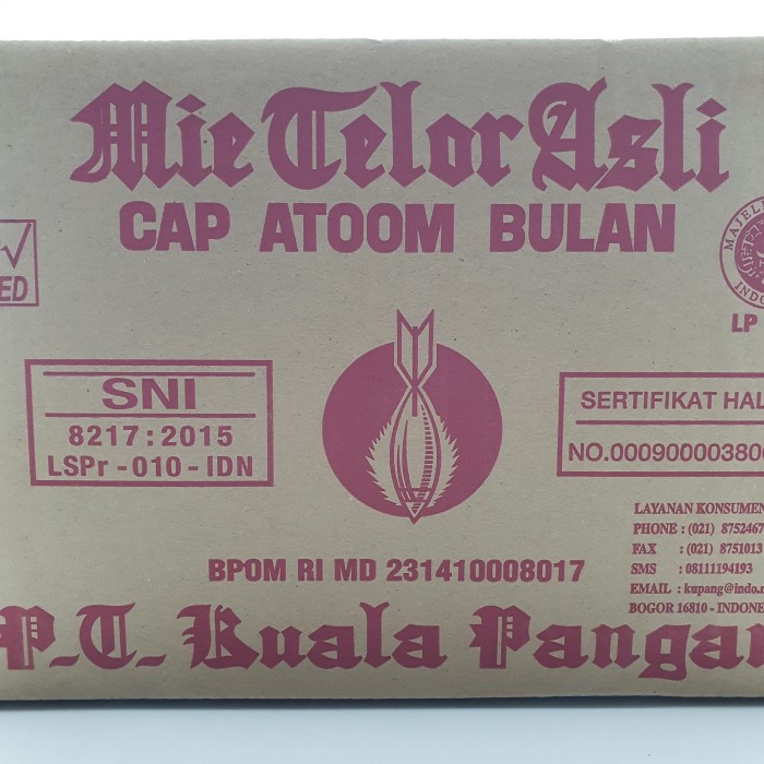 

Mie Atom Bulan 20x225gr Kartonan