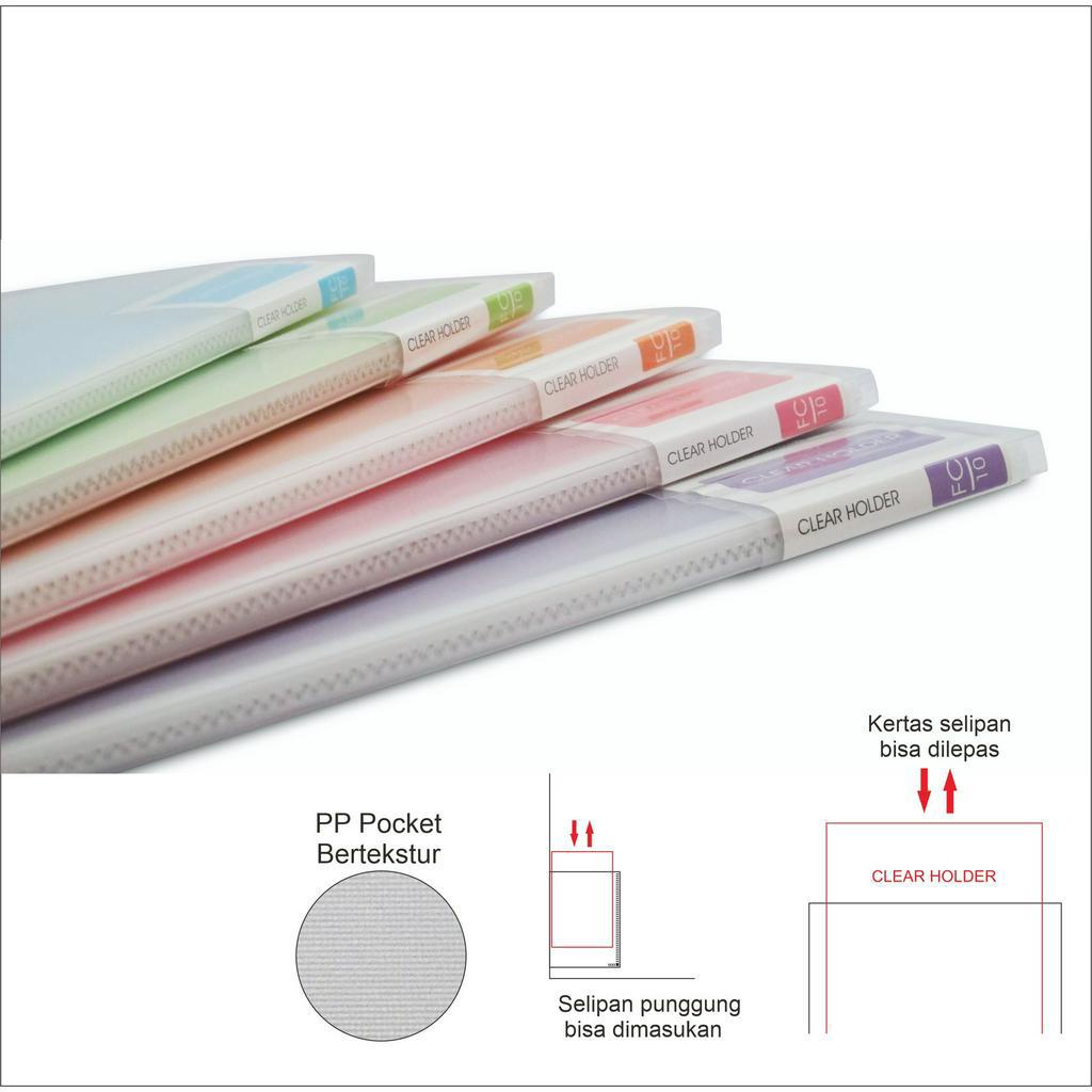 

Clear Holder/Dokumen Keeper/Display Book/Document Keeper EAGLE Warna Neon F4/FC 10 Pocket