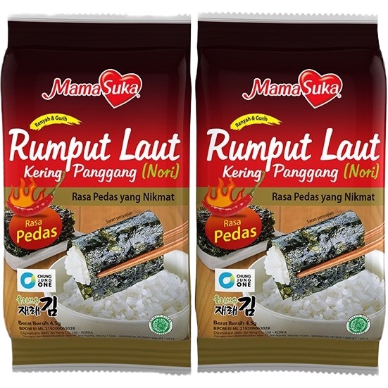 

[1pcs] Mamasuka GIM Pedas 4,5gr Nori Rumput Laut Panggang Kering Rasa Spicy