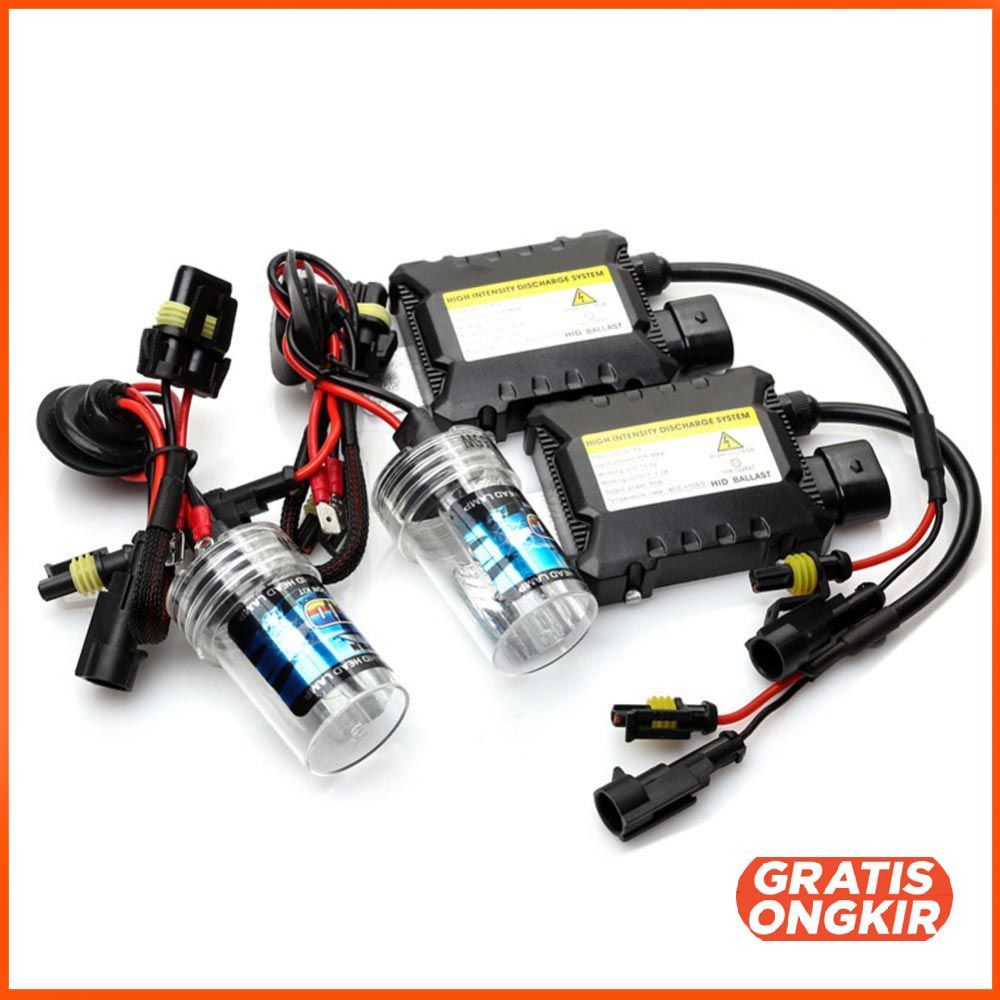 Lampu Mobil Headlight HID Xenon H7 6000K 55W 2 PCS Ballast 12V