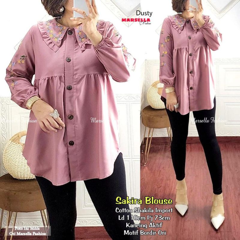 Sakira blouse cotton shakila import by Marsella