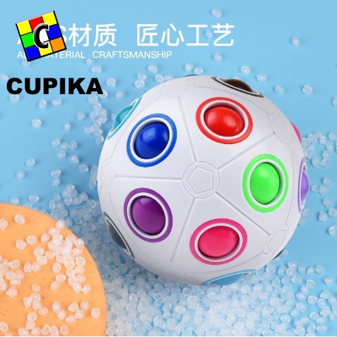 Rubik Bola Ball Rainbow Ball Fanxin Diameter 9CM BESAR 12 WARNA PUTIH