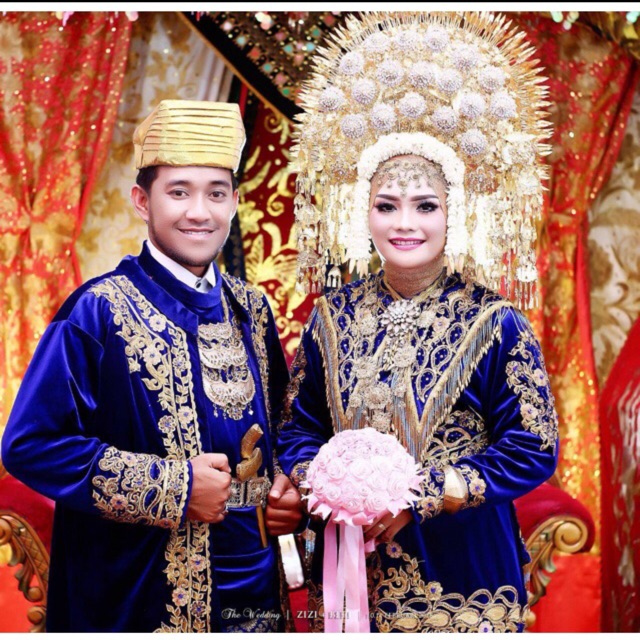 Baju Pengantin Adat Padang Penganten Minang Beludru Shopee Indonesia