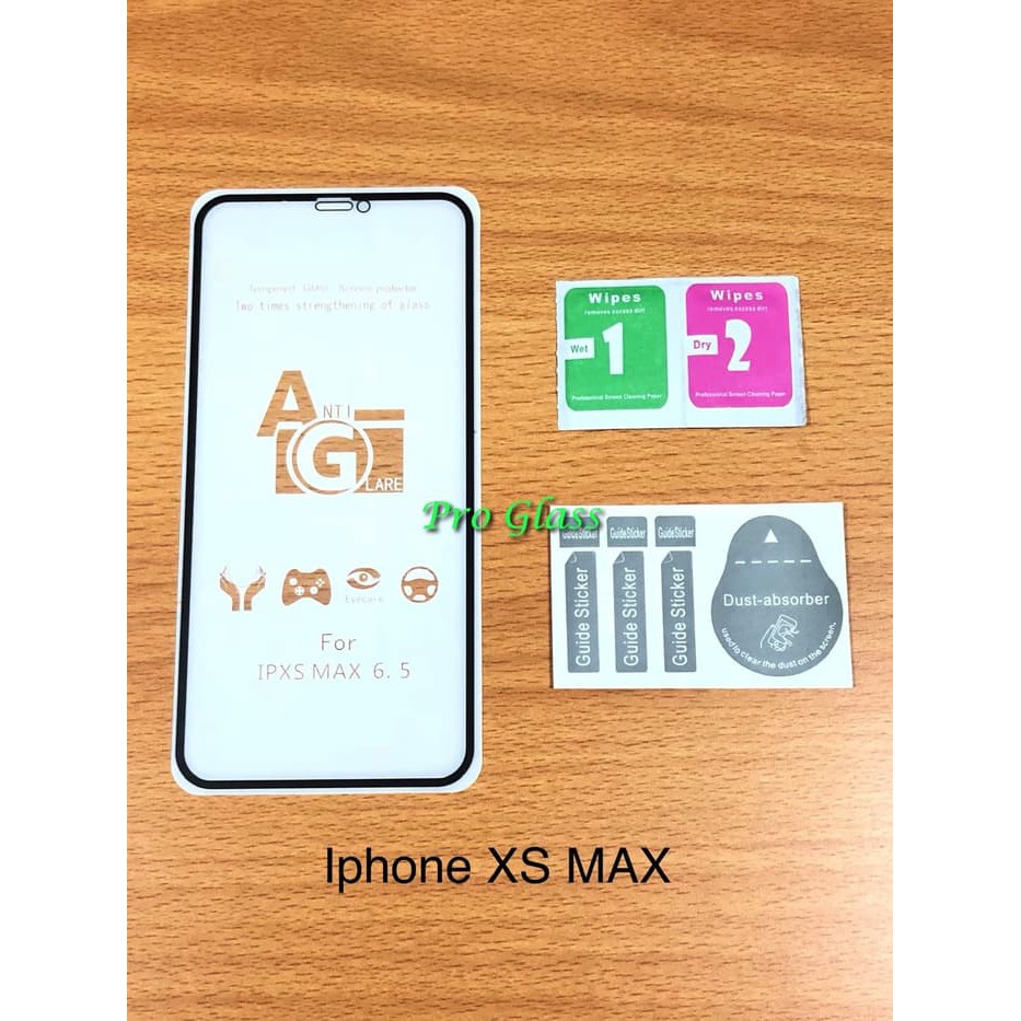 Iphone XS MAX FULL COVER ANTI GLARE / DOFF Premium Tempered Glass