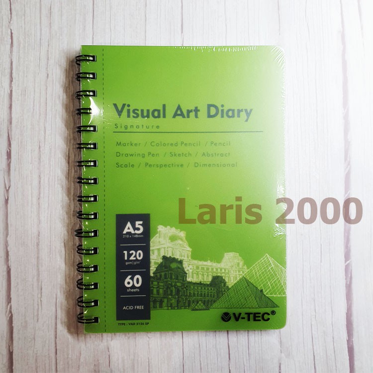 

Visual Art Diary / Sketch Book Spiral / Buku Sketsa Spiral V-tec A5