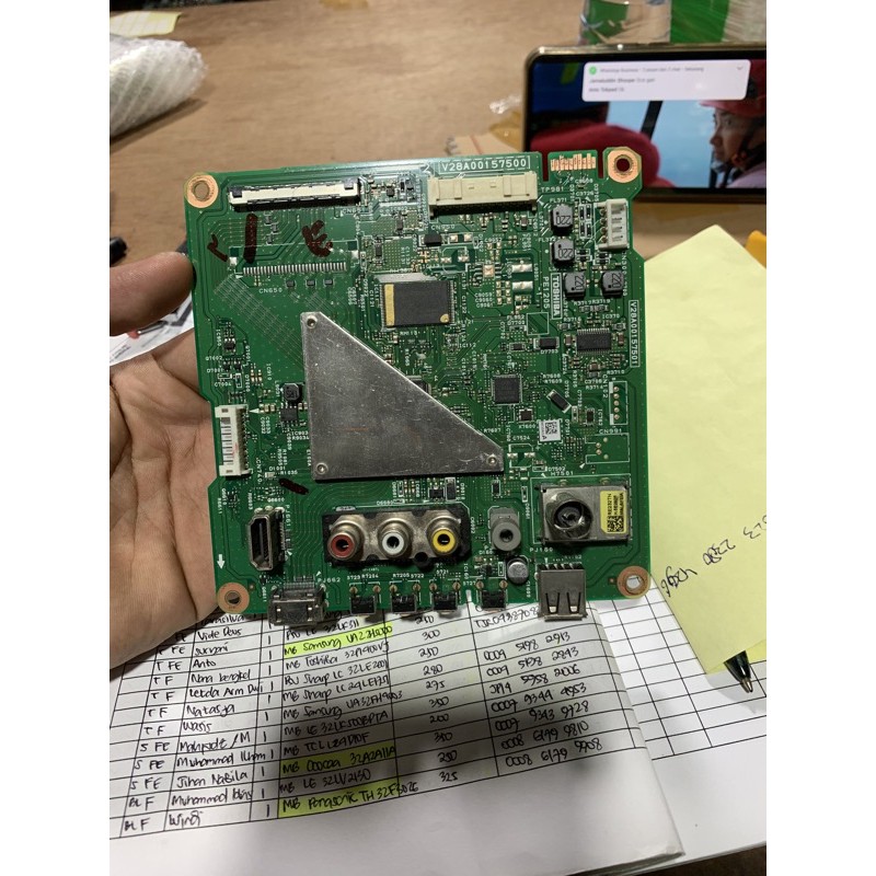 MESIN TV LED TOSHIBA 40L2550VJ - MOBO - MOTHERBOARD - MB - MAINBOARD TOSHIBA 40L2550VJ