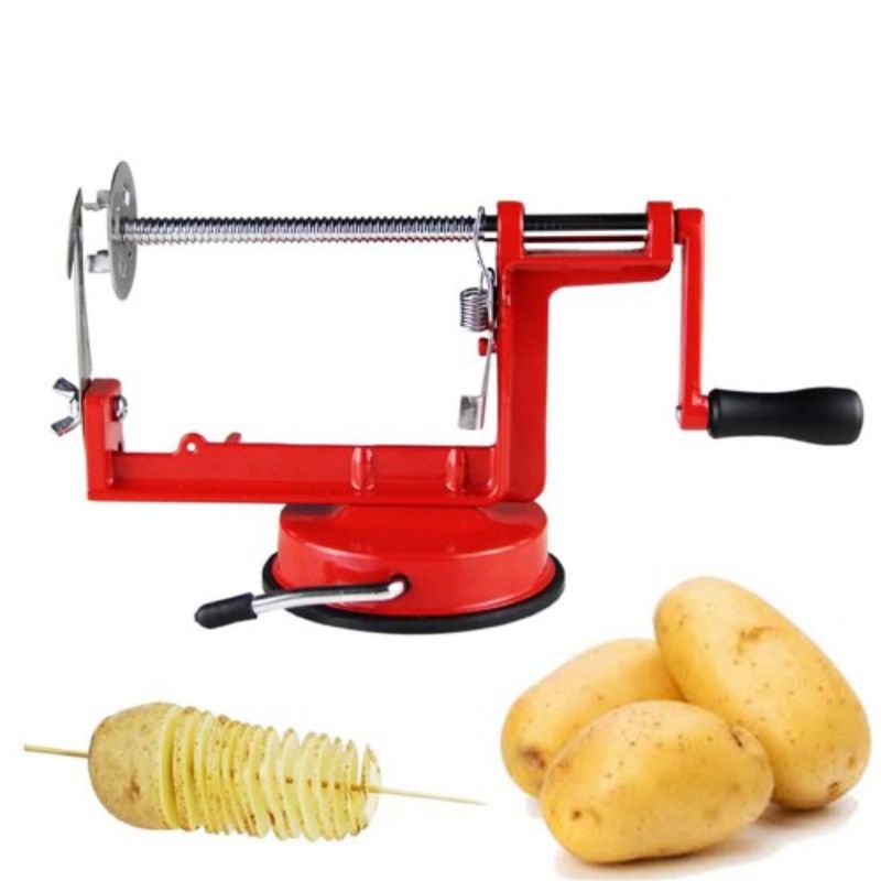 (MURAH) Spiral Potato Slicer FREE BUBBLE / Alat Pemotong Kentang Apel / Pemotong Buah