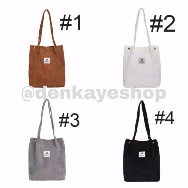 DENKAYE SHOP TAS TOTE SELEMPANG SEKOLAH CANVAS IMPORT