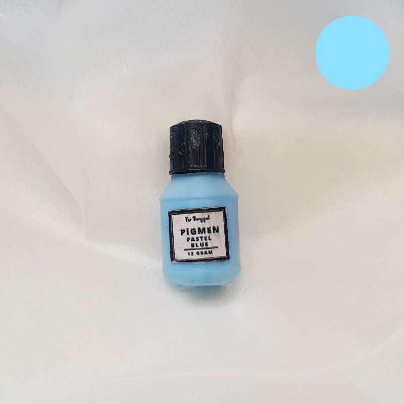 PIGMEN 12gr MINI PASTEL BLUE Biru Macaron Kecil Pewarna Sablon Pigment Color Slime DIY Waterbased Tie Dye Cat Warna Warni Air Cairan Liquid Paint Painting Kerajinan Prakarya Art Seni Kesenian Perlengkapan Mewarna Melukis Lukis Grosir Prakarya Malang