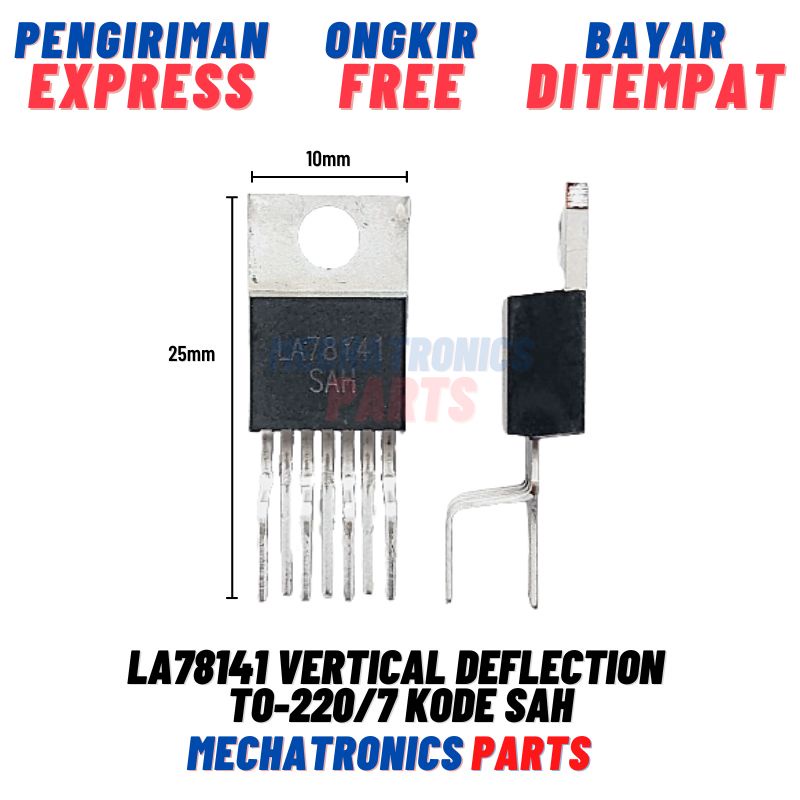 [SMC-9070] LA78141 VERTICAL DEFLECTION OUTPUT IC FOR COLOR TV TO-220/7 BC38 KODE SAH