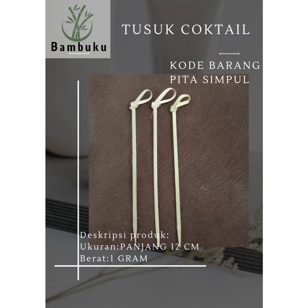 Jual Tusuk Buah Coktail Bambu Pita Simpul 12cm Shopee Indonesia