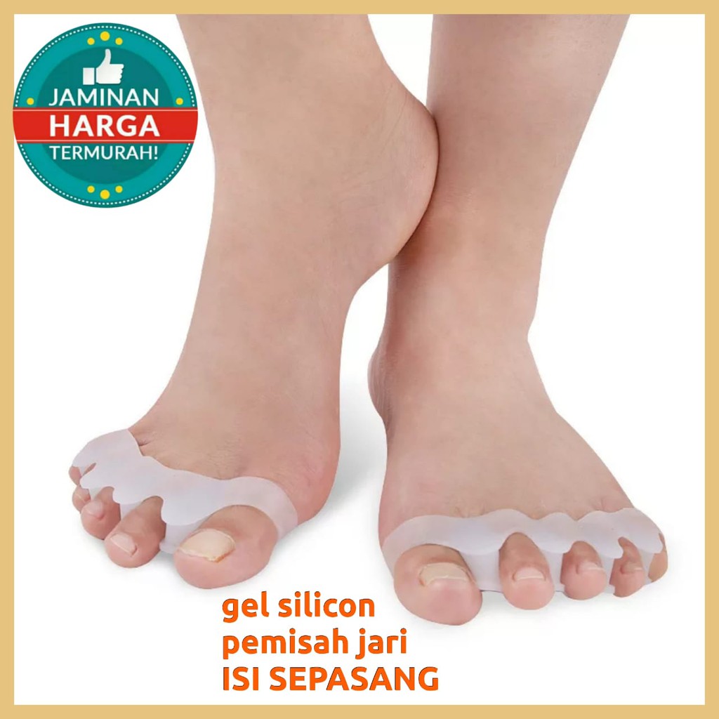 SEPASANG GEL SILICON INSOLE SEPATU GEL PEMISAH JARI TOE SEPARATE ALAS SEPATU WANITA INSOLE SEPATU WANITA