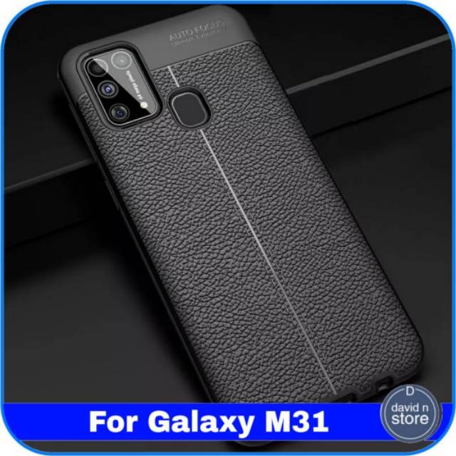 Casing Samsung Galaxy M31 M 31 Soft Case Luxury Leather Design Texture Slim Back Cover Softcase