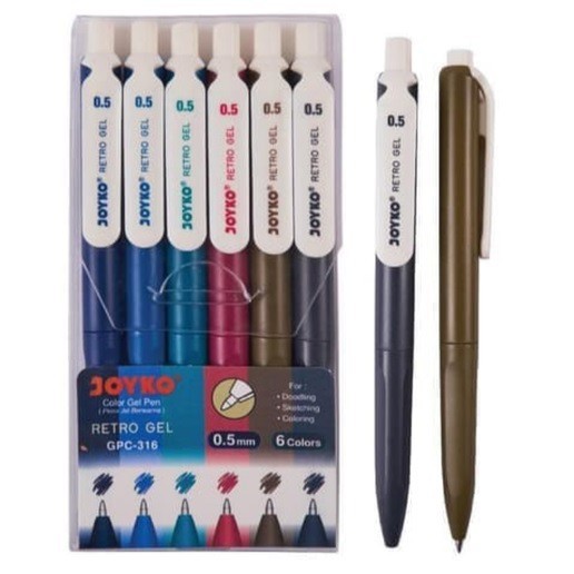 

Gel Pen GPC-316 Retro Classic Joyko (6 warna)