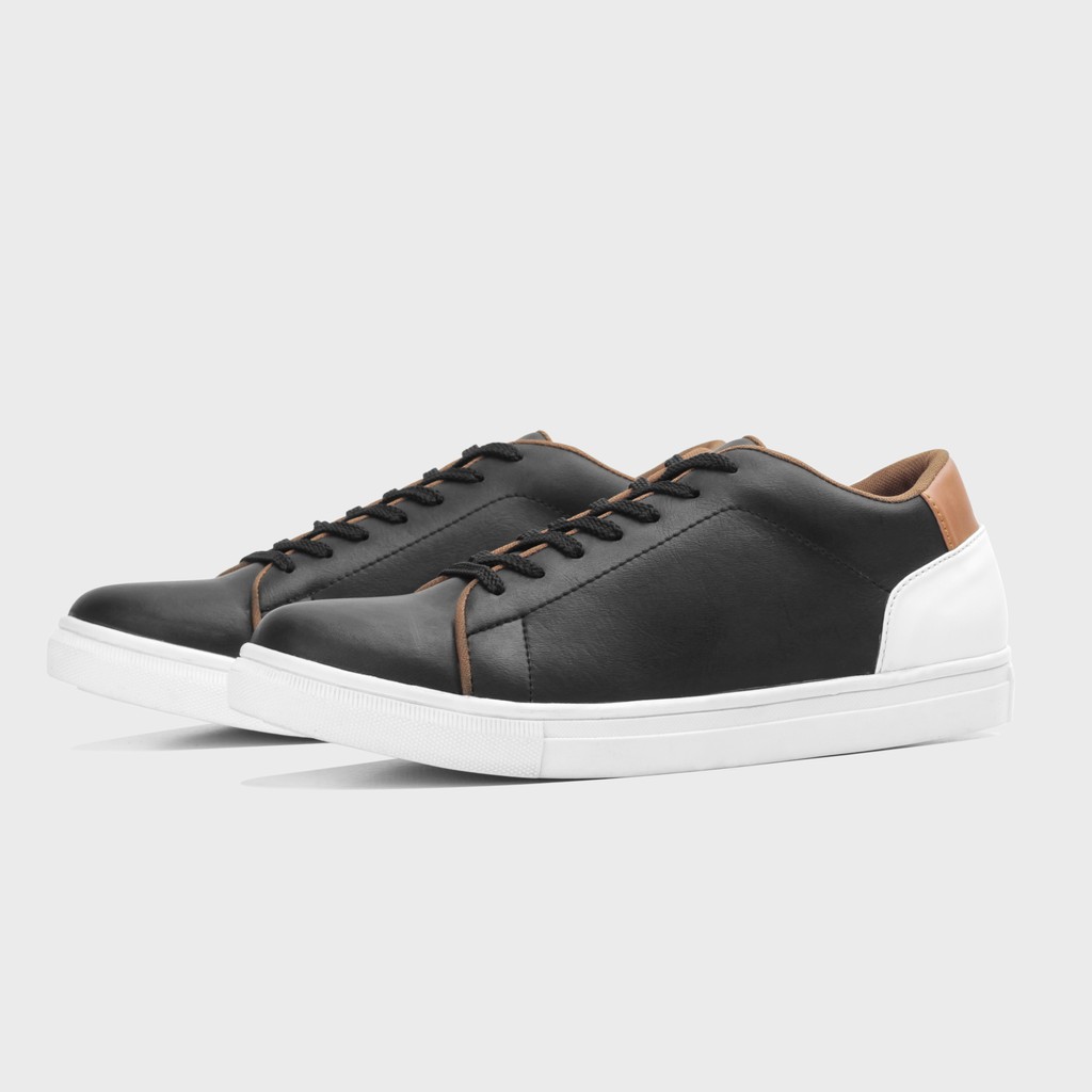 Camaro Black | Sneakers Hitam Sepatu Casual Kasual Ori Pria Cowok Footwear | Giant Flames FORIND