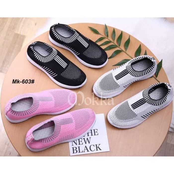 1267CR Cod Kualitas Terbaik Sepatu Senam Wanita  Warna Putih Biru Murah