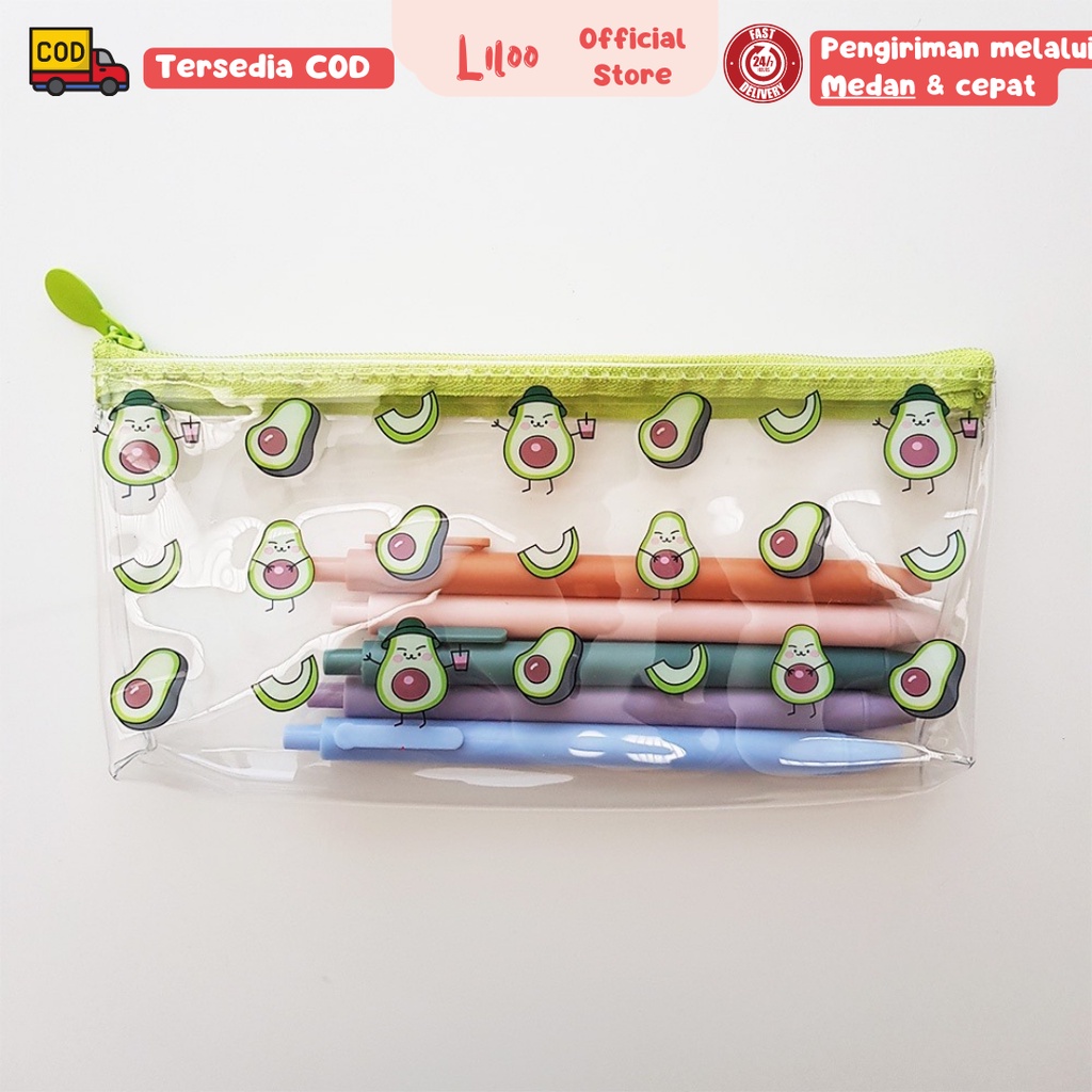 

Tempat Pensil Aesthetic Kotak Pensil Transparan Avocado 2 Lucu Tempat Pensil Anak Perempuan Laki-laki Kapasitas Besar Organizer Pouch Multifungsi Simple Minimalis