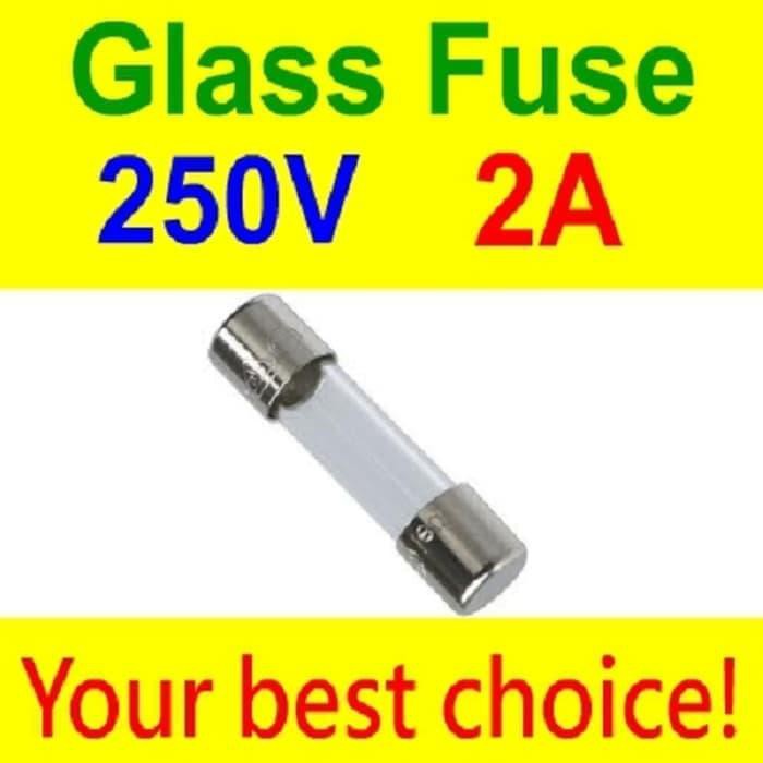 JUAL GLASS FUSE 5 X 20MM 250V 2A 2000mA F2000mAL TOKO MIK BEST