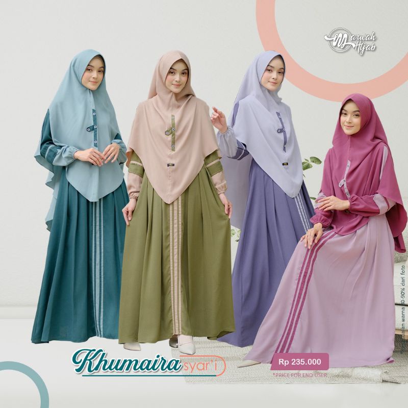 Khumaira set gamis by Marwah hijab/dress murah original brand