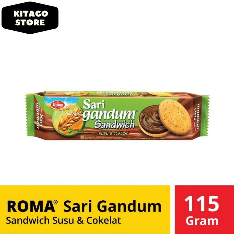 

Roma Sari Gandum Susu Coklat Sandwich 115 gram