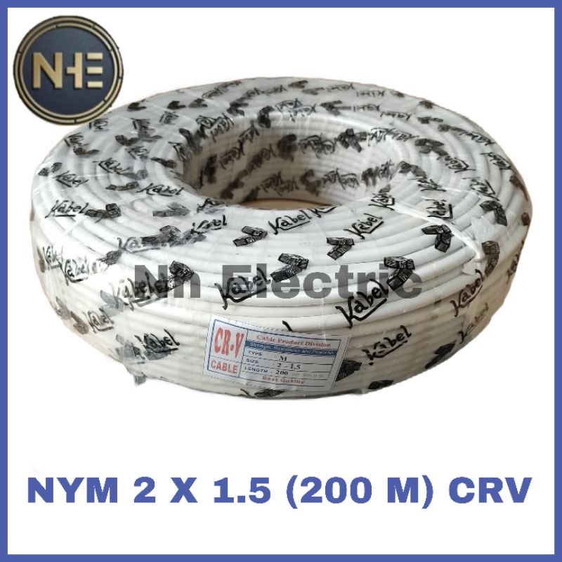 Kabel Listrik Nym 2x1,5mm 200M Crv - Kabel Kawat 2x1.5mm 200 Meter Crv