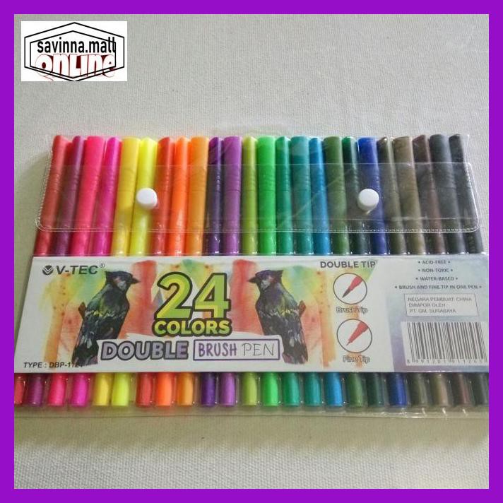 

U0Uo879- Brush Pen V-Tec 24 Warna Y7Ry688-