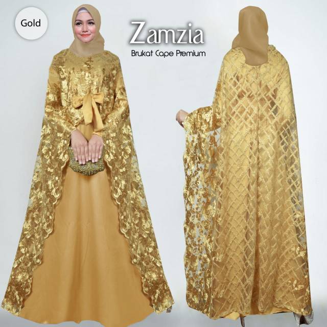Gamis pesta baju pesta muslimah zamzia
