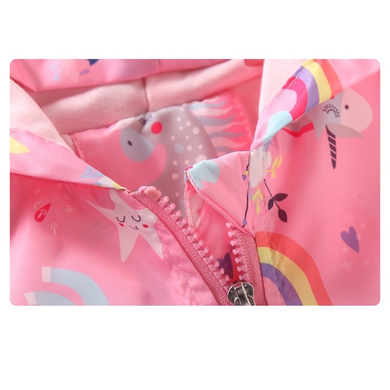 Jaket Anak Perempuan / Jaket Anak parasut Anti Angin Air / Jaket Hoodie Anak Perempuan/ Jaket Anak Cewek Parasut Motif Unicorn Kartun Lucu Import 1 2 3 4 5 6 7 8 9 10 Tahun Little Pony