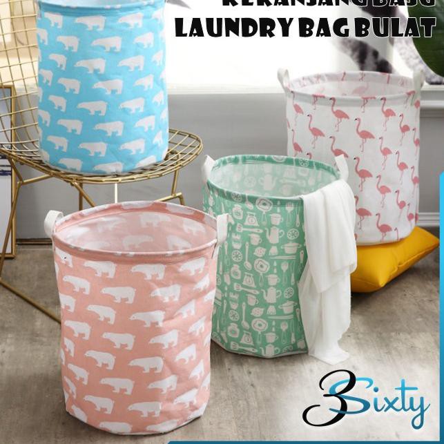 ❇ KERANJANG BAJU LAUNDRY BAG Karakter Bulat Penyimpanan Serbaguna STORAGE BOX ♪