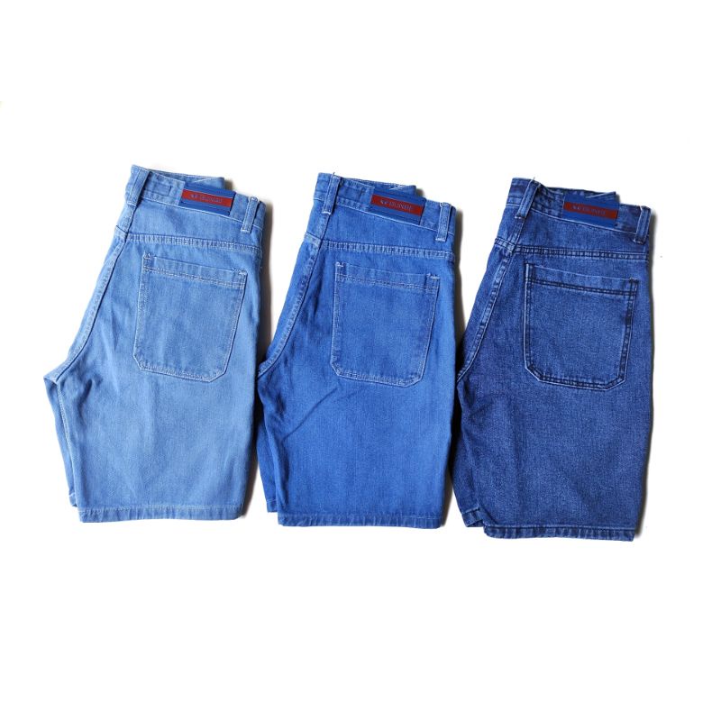 Bunbe - Stripe Short Jeans Celana Pendek Pria