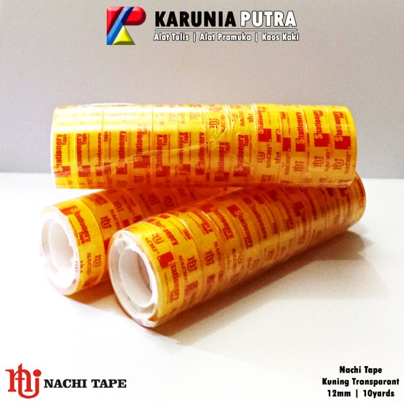 

Isolasi selotip Nachi 12mm x 10yards 1slop