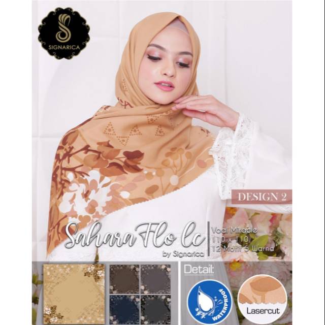Jilbab Segiempat Signarica Sahara Waterprof